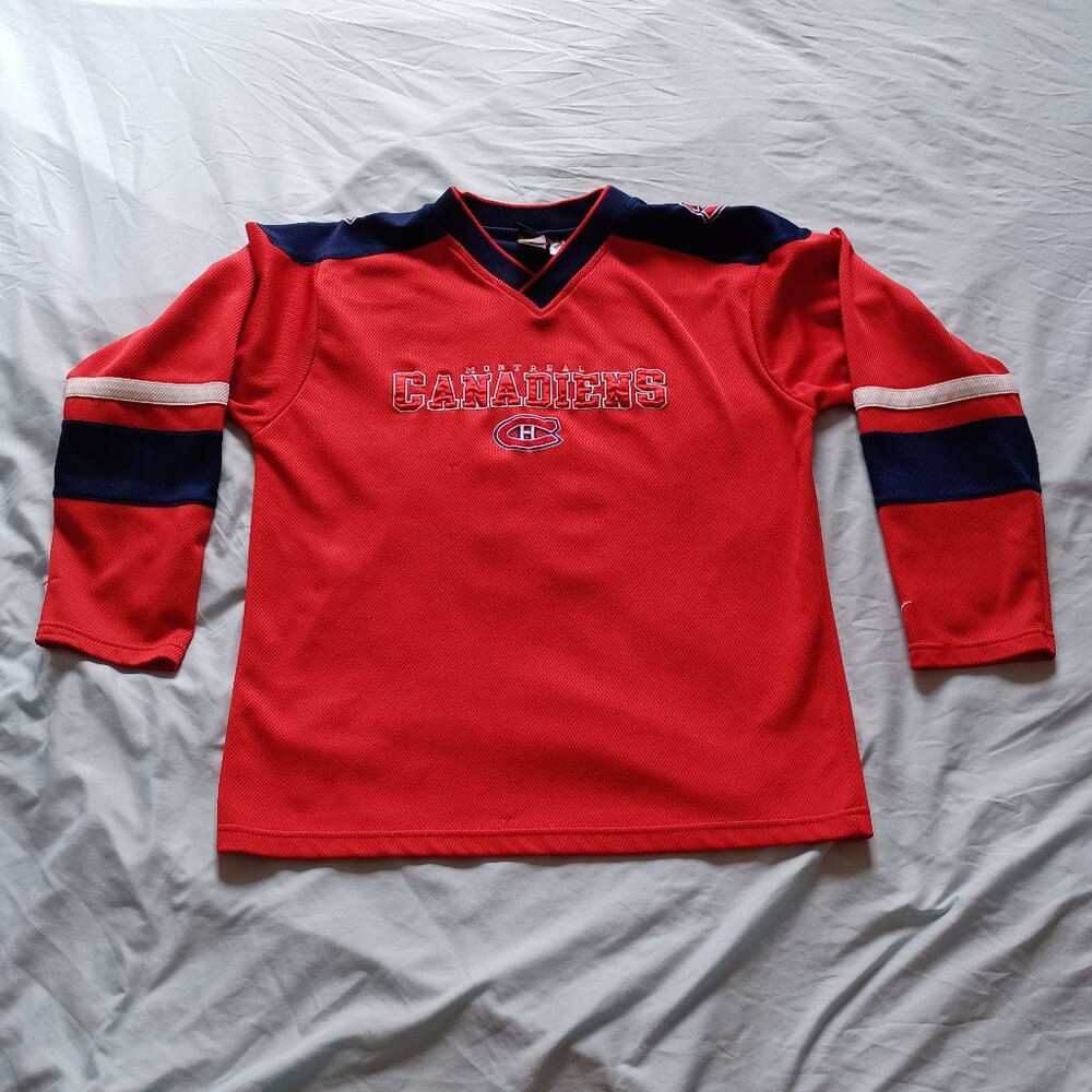 1990s Y2K Nike Team Montreal Canadiens Saku Koivu NHL Hockey Jersey Youth Large